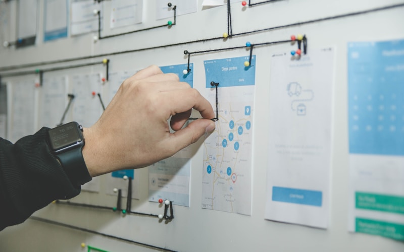 Kanban board with task cards for structured project management